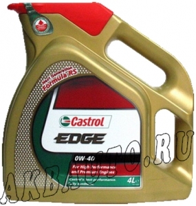 Масло моторное синтетическое Castrol EDGE Titanium FST 0W40 4л купить в Москве по цене 2860 рублей - АКБАВТО