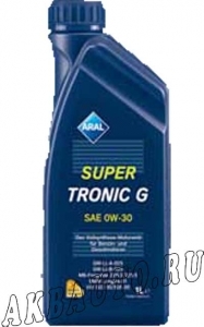 Масло моторное синтетическое Aral Super Tronic G 0W30 1Л купить в Москве по цене 950 рублей - АКБАВТО