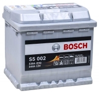Аккумулятор автомобильный Bosch Silver Plus S5002 54 А/ч 530 А обр. пол. Евро авто (207x175x190) купить в Москве по цене 4750 рублей - АКБАВТО