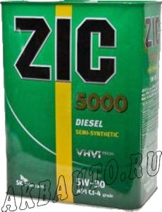 Масло дизельное синтетика Zic X7 Diesel 5W-30 CI-4/SH 4Л (замена 5000 RV) купить в Москве по цене 1150 рублей - АКБАВТО