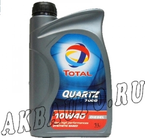 Масло дизельное полусинтетика Total Quartz Diesel 7000 10W40 1L купить в Москве по цене 360 рублей - АКБАВТО