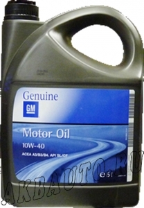 Масло моторное GM Genuine полусинтетическое 10W40 5л 1942046 купить в Москве по цене 1120 рублей - АКБАВТО