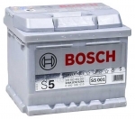 Аккумулятор автомобильный Bosch Silver Plus S5001 52 А/ч 520 A обр. пол. низкий Евро авто (207x175x175)