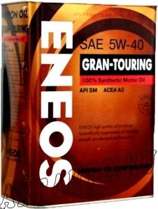 Масло моторное синтетика Eneos Premium Touring 5W40 SM 4л купить в Москве по цене 1740 рублей - АКБАВТО