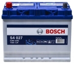 Аккумулятор автомобильный Bosch Asia Silver S4027 70 А/ч 630 A прям. пол. Азия авто (261x175x220) с бортиком