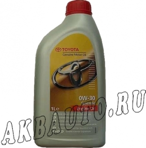 Масло моторное Toyota 0W30 1л синтетическое SL/CL 08880-80366 купить в Москве по цене 830 рублей - АКБАВТО