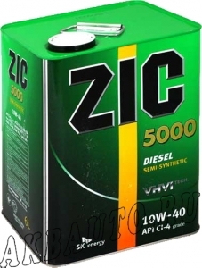 Масло дизельное синтетика Zic X7 Diesel 10W-40 CG-4/SH 6Л (замена Zic 5000) купить в Москве по цене 1640 рублей - АКБАВТО
