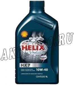 Масло моторное полусинтетическое Shell Helix HX7 10W40 1л купить в Москве по цене 370 рублей - АКБАВТО