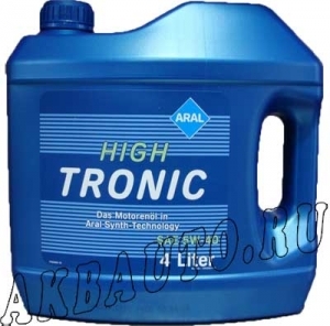 Масло моторное синтетическое Aral High Tronic 5W40 SM/CF 4Л купить в Москве по цене 2650 рублей - АКБАВТО