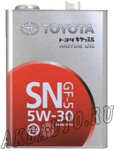 Масло моторное Toyota 5W30 4л SN/CF 08880-10705 купить в Москве по цене 2590 рублей - АКБАВТО