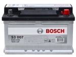 Аккумулятор автомобильный Bosch S3007 70 А/ч 640 A обр. пол. Евро авто (278x175x175)