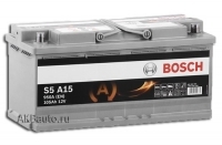 Аккумулятор автомобильный Bosch AGM S5 A15 105 А/ч 950 А обр. пол. Евро авто (393x175x190) купить в Москве по цене 14900 рублей - АКБАВТО