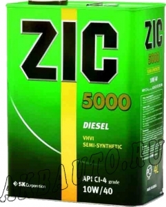 Масло дизельное синтетика Zic X7 Diesel 10W-40 CG-4/SH 4Л (замена Zic 5000) купить в Москве по цене 1120 рублей - АКБАВТО